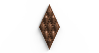 Diament Mleczny czekoladowy z nadzieniem malinowym